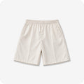 Cream Faux-Leather Bermuda Shorts